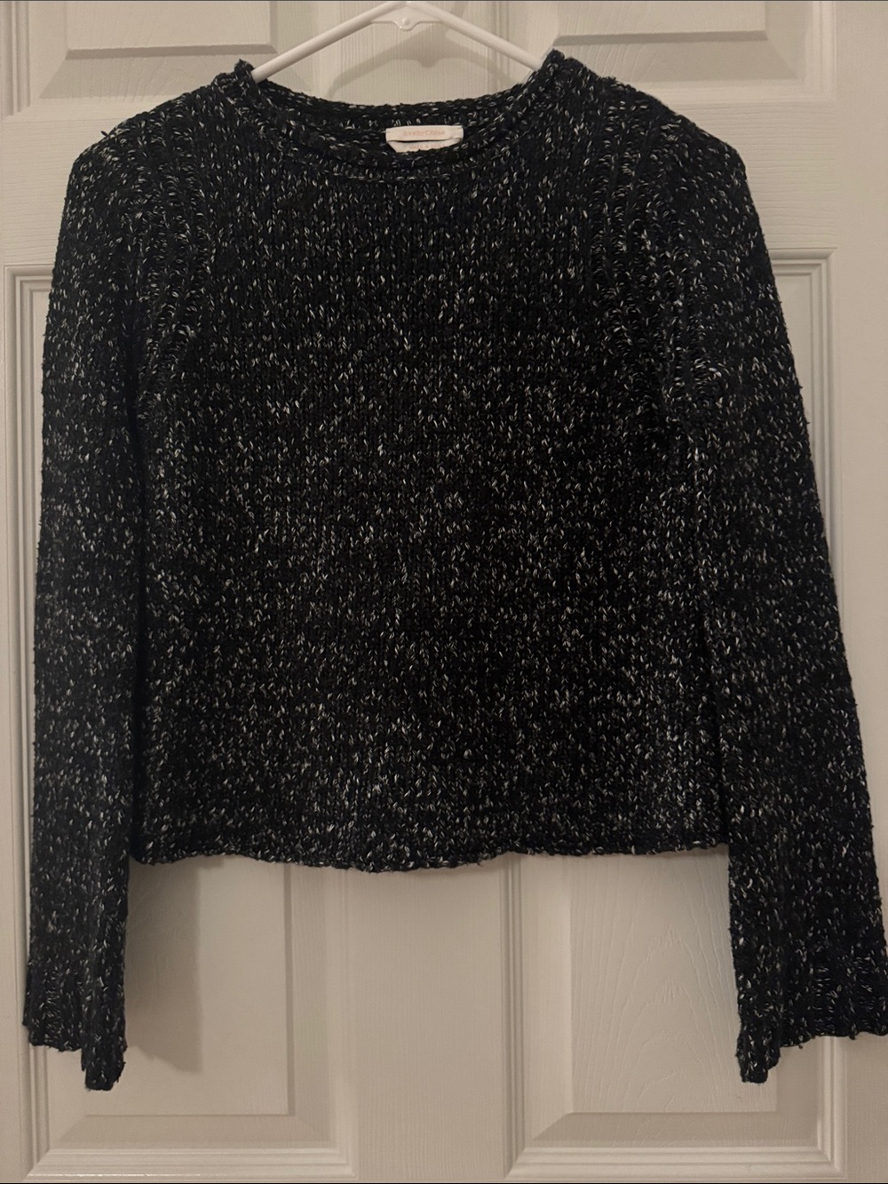See by Chloe Black & White Marled Crewneck Sweater - Women